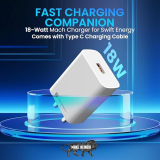 Portronics Adapto One Pro 3A Mach USB Fast Charging Adaptor | 18w | Wide Compatibility | PAdaOR 1963