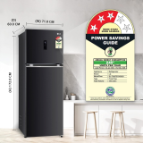 LG 343 L Frost Free Double Door Refrigerator | 3 Star | Ebony Sheen | GL-T382TESX