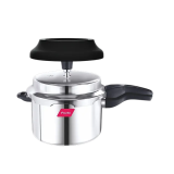 Preethi Induction Base Stainless Steel Outer Lid Pressure Cooker | Spill Splash Shield | 5 L | Silver