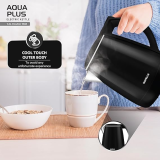 HAVELLS Aqua Plus | 1250 Watt | 1.2 Litre | Electric Kettle Cool Touch Outer Body | Black