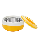 BlueBerrys Wave Yellow White, Inner Steel Casserole Gift Set Combo 600 ml 1200 ml 2000 ml | Thermoware Casserole Set