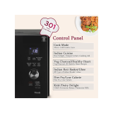 LG Charcoal Countertop Microwave Oven | 28 L | Scan to Cook Wi-Fi Enabled | Black | MJEN286VIW