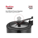 Hawkins Instaa Pressure Cooker | 3 L | Induction Inner Lid Cooker | Tall Body Hard Anodised Cooker | Black | IIH3T