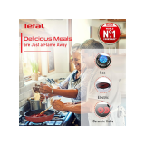 Tefal Simply Chef Non stick Kadai | 28 cm | Aluminium | Rio red | 2100096338