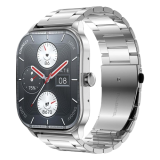 Amazfit Pop 3S Smartwatch | Silver Metal Strap