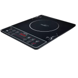 V-Guard VIC 25 Induction Cooktop | 2000 W | Electric Induction Stove with Preset Indian Menu | Temperature Control | Push button | Auto cutoff | Polished Glass