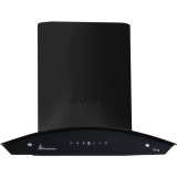 Pureflames Mist 60 Auto Clean Wall Mounted Chimney | 60 cm | Black