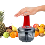 Blueberrys 650ml Food Chopper Manual Hand-Press Vegetable Chopper