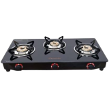 Butterfly Trio Glass Top Manual Gas Stove | 3 Burner