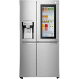 LG 668 L Frost Free Side by Side Refrigerator with with Instaview and Smart ThinQ | WiFi Enabled | Noble Steel | GC-X247CSAV