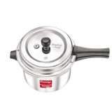 Prestige Popular Plus Svachh  | 5 L |  Virgin Aluminium Spillage Control Outer Lid Pressure Cooker | Silver | 10173