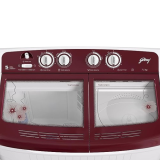 Godrej Edge Semi-Automatic Top Loading Washing Machine | 7.5 Kg | 5 star | Wine Red | WSEDGE 75 5.0 TB3 M WNRD