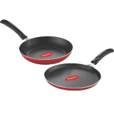 Pigeon Favourite Duo Pack Tawa & Fry Pan Non Stick Coated Cookware Set  | Aluminium | 2 Piece