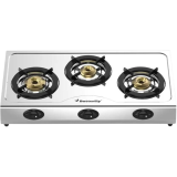 Butterfly BOLT Shakti Stainless Steel Manual Gas Stove | 3 Burners