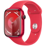 Apple Watch Series 9 | GPS 45mm RED Case & RED Sport Band | Red Strap