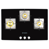 Faber HTG 753 CRS BR CI Glass Top Automatic Hob | 3 Burners