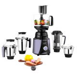 WONDERCHEF Galaxy Juicer Mixer Grinder | Food Processor | 750 W | 4 Jars | Black