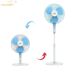 V-Guard Finesta STS Plus 3 Blade Pedestal cum Table Fan 2020 | 400 mm 3 Blade Pedestal Fan  | White Blue