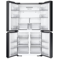 Samsung  Side by Side Refrigerator | 650 L | Triple Cooling |  Black Caviar | RF65DG90BDSG/TL