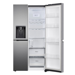 LG Side by Side Refrigerator | Frost Free | 3 Star | 630L | Water & Ice Dispenser | Shiny Steel | GL-L257CPZ3 DPZZEBN SBS