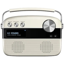 Saregama Carvaan Malayalam Portable Bluetooth Speaker | 6W | 5000 Evergreen Songs | 2.0 Channel | Porcelain White | SC03