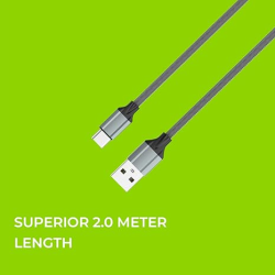 SALPIDO USB TO Type C Data Cable | 2 M | LS 442 TPE