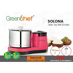 Greenchef Table Top Wet Grinder Turbojet | 2 L