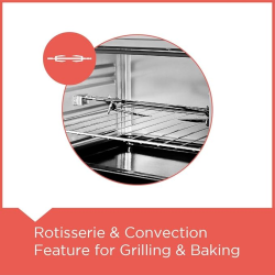 Black+Decker Oven Toaster Grill OTG | 1280W | 19L | Rotisserie | Convection Feature | BXT01901IN