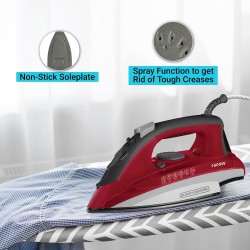 Black & Decker | Steam Iron | 1600 W | Red | BXIR1601IN