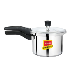 Impex Norma Smart D3 Pressure Cooker | 2.5L | Dripless Aluminium with Smart Spillage Control | Silver