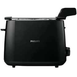 Philips Daily Collection 2 Slice Pop Up Toaster | Integrated Bun Rack | 600 W | Black | HD2583/90