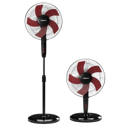 Impex Impulse Table pedestal 2 in 1 convertible fan | 400 mm | Red and Black