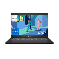 MSI Modern 14 Laptop | Intel i7 12th Gen 1255U | 16GB | 512GB | Classic Black | C12MO-1202IN