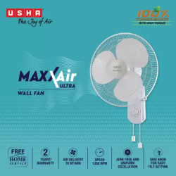 Usha Maxx Air Ultra Wall Fan | 400 mm | White