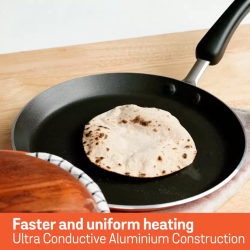 Meyer Non stick Aluminium Dosa Tawa | 24 cm | Orange