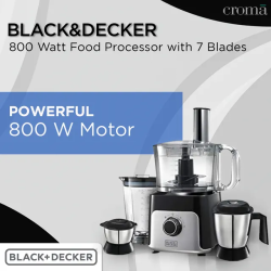 Black & Decker Juicer Mixer Grinder | 800 W | 3 Jars | Grey | BXFP8001IN