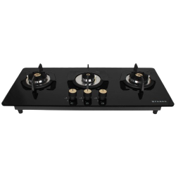 Faber Maxus Glass Automatic Hob | 3 Burners | Black | HT803 CRS BR CI AI