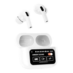 Lapcare Swetz HD Touch Display Wireless Earbuds | 60 hrs & Quad ENC Mic | White | LBTB 252