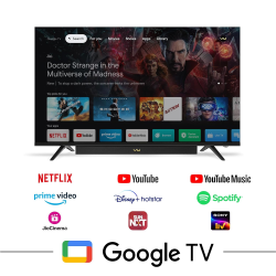 Vu Vibe Series QLED Google TV | 126 cm (50 inch) | Black | 50VIBE24