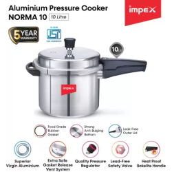 Impex Norma  Pressure Cooker | 10 L  | Aluminium