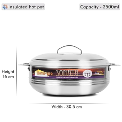 Nolta Hamaara Sonata Stainless Steel Hot Pot Casserole | 2500 ml