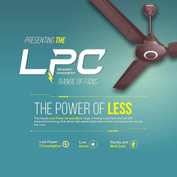 Havells Efficiencia Dx Ceiling Fan | 1200mm | BLDC Motor with remote | 30 Watt | Brown