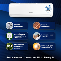 Voltas 1.5 Ton 5 Star Split Inverter AC | 185V Vectra Elegant | White