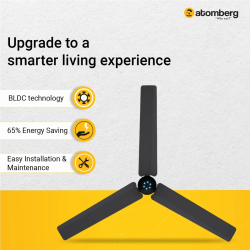 Atomberg Renesa Smart BLDC Ceiling Fan | Remote Control & LED Indicators | 1200 mm | 5 Star | Pebble Grey