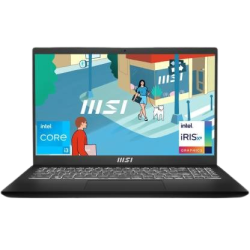 MSI Modern 15 Laptop | Intel Core i3 13th Gen 1315U | 8 GB | 512 GB SSD | Classic Black | 9S7-15H112-883