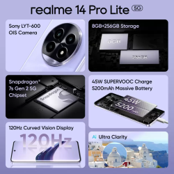 realme 14 Pro Lite 5G | 8 GB | 128 GB | Glass Purple