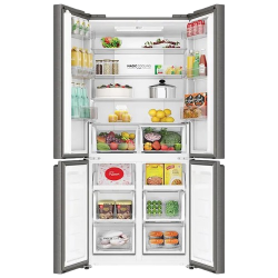 Haier Frost Free French Convertible Refrigerator | 520 L | Inox Steel | HRB-600IS-P