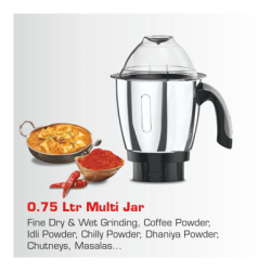 Vidiem Eva Prime Mixer Grinder |  750W | 3 Jars | Black