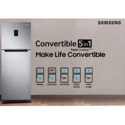 SAMSUNG 336 L Frost Free Double Door 2 Star Refrigerator with Curd Maestro | Luxe Brown | RT37T4632DX/HL