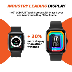 Fire-Boltt Beast SpO2 with Largest Display Size | Full Touch Smart Watch Long Battery Life | Black